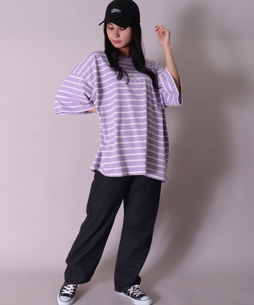 BAYBLO（ベイブロ）の「(BL)【ユニセックス】デニム ワイド パンツ（デニムパンツ・メンズ・ブラック/インディゴブルー/ダークインディゴブルー/ライトインディゴブルー・MEDIUM/LARGE/X-LARGE）」の5枚目の写真