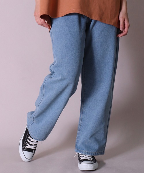 BAYBLO（ベイブロ）の「(BL)【ユニセックス】デニム ワイド パンツ（デニムパンツ・メンズ・ブラック/インディゴブルー/ダークインディゴブルー/ライトインディゴブルー・MEDIUM/LARGE/X-LARGE）」の8枚目の写真