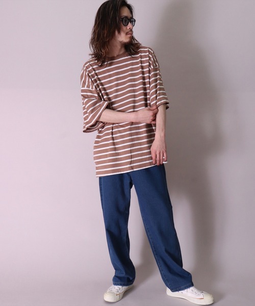 BAYBLO（ベイブロ）の「(BL)【ユニセックス】デニム ワイド パンツ（デニムパンツ・メンズ・ブラック/インディゴブルー/ダークインディゴブルー/ライトインディゴブルー・MEDIUM/LARGE/X-LARGE）」の9枚目の写真