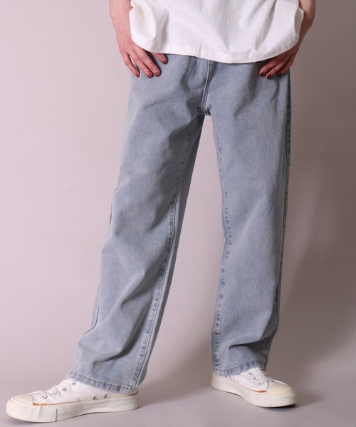 BAYBLO（ベイブロ）の「(BL)【ユニセックス】デニム ワイド パンツ（デニムパンツ・メンズ・ブラック/インディゴブルー/ダークインディゴブルー/ライトインディゴブルー・MEDIUM/LARGE/X-LARGE）」の12枚目の写真