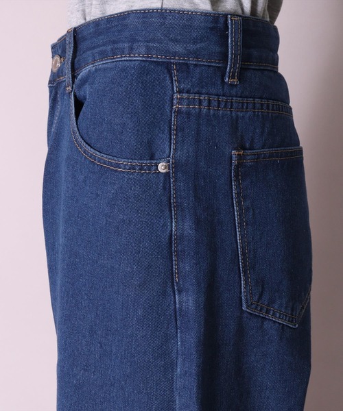 BAYBLO（ベイブロ）の「(BL)【ユニセックス】デニム ワイド パンツ（デニムパンツ・メンズ・ブラック/インディゴブルー/ダークインディゴブルー/ライトインディゴブルー・MEDIUM/LARGE/X-LARGE）」の14枚目の写真