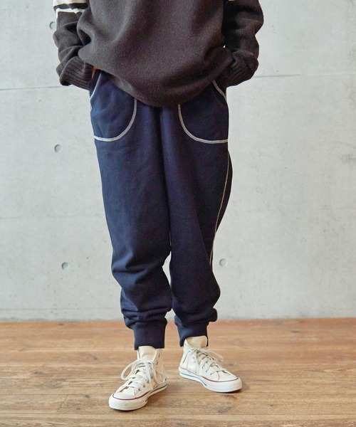 PAR ICI（パーリッシィ）の「アズマ裏毛 スウェットパンツ（スウェットパンツ・レディース・ネイビー/グレー/アイボリー・S/M）」の3枚目の写真