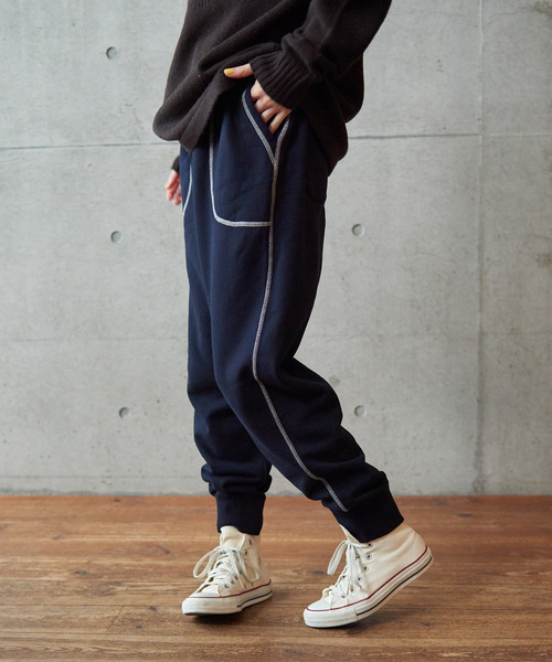 PAR ICI（パーリッシィ）の「アズマ裏毛 スウェットパンツ（スウェットパンツ・レディース・ネイビー/グレー/アイボリー・S/M）」の9枚目の写真