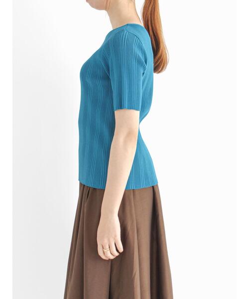 Te chichi（テチチ）の「前後2wayレースアップリブニット（ニット/セーター・レディース・ブラック/モカ/オフホワイト/ブルー・ﾌﾘ-）」の10枚目の写真