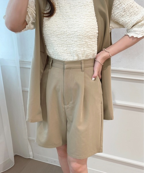 apres jour(アプレジュール)の「【セットアップ可能】ショートパンツ【ZOZOTOWN限定アイテム】(その他パンツ・レディース・イエロー/モカ/ライトベージュ・X-LARGE/フリー)」の5枚目の写真