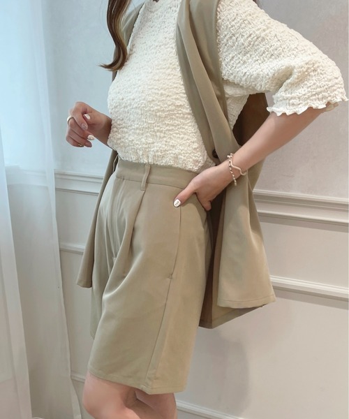 apres jour(アプレジュール)の「【セットアップ可能】ショートパンツ【ZOZOTOWN限定アイテム】(その他パンツ・レディース・イエロー/モカ/ライトベージュ・X-LARGE/フリー)」の7枚目の写真