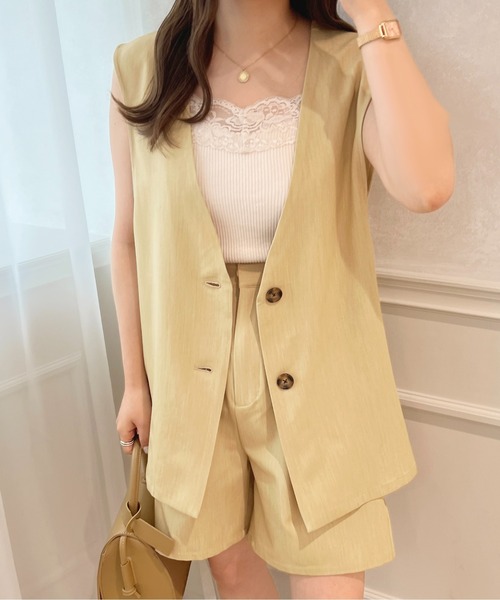 apres jour(アプレジュール)の「【セットアップ可能】ショートパンツ【ZOZOTOWN限定アイテム】(その他パンツ・レディース・イエロー/モカ/ライトベージュ・X-LARGE/フリー)」の17枚目の写真