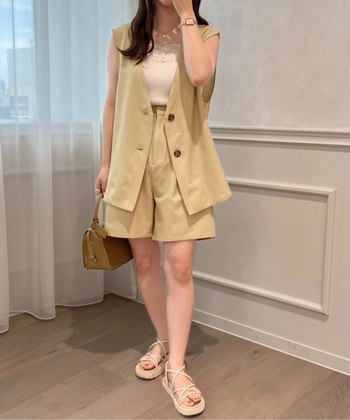 apres jour(アプレジュール)の「【セットアップ可能】ショートパンツ【ZOZOTOWN限定アイテム】(その他パンツ・レディース・イエロー/モカ/ライトベージュ・X-LARGE/フリー)」の22枚目の写真