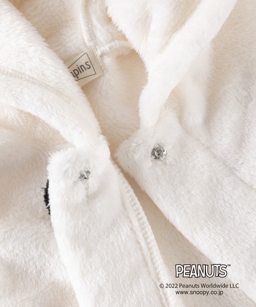 trois lapins kp（トロワラパンケーピー）の「PEANUTS シャギーフリースマント(Free 80-95cm)（ポンチョ・キッズ・オフホワイト・FREE）」の7枚目の写真