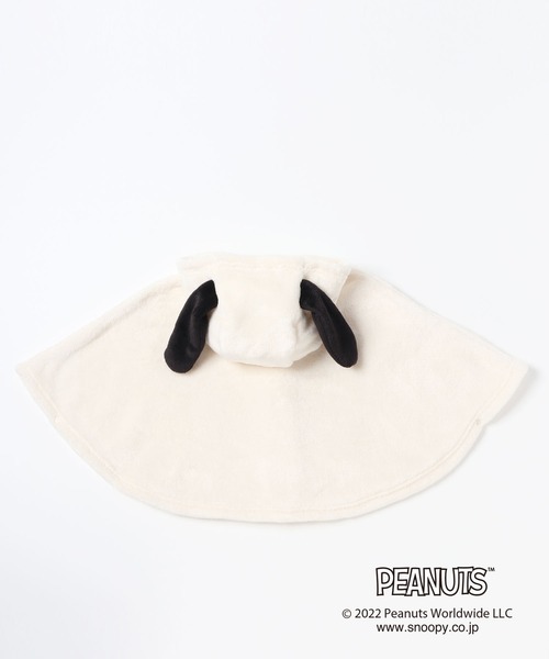trois lapins kp（トロワラパンケーピー）の「PEANUTS シャギーフリースマント(Free 80-95cm)（ポンチョ・キッズ・オフホワイト・FREE）」の2枚目の写真
