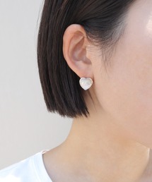 ieLS | 「ieLS」SV925 シルバー マザーオブパール ハートピアス(ピアス(両耳用))