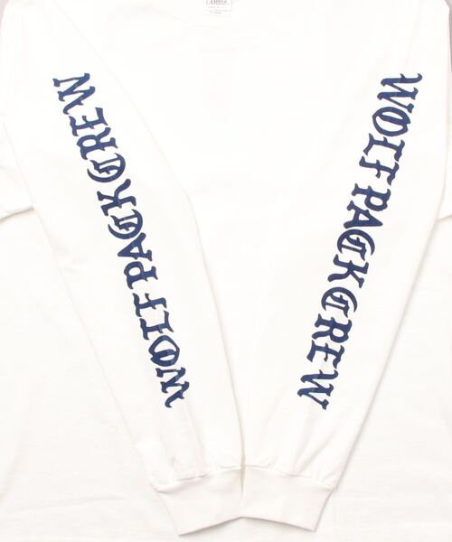 WP（ダブリューピー）の「WP / ダブリューピー：WP×CAMBER BIG TAG L/Tee：WP08-T144[WAX]（Tシャツ/カットソー・メンズ・ホワイト×ネイビー/ホワイト×ピンク・XL/L/XXL）」の4枚目の写真