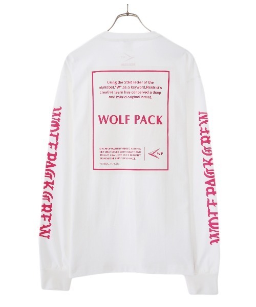 WP（ダブリューピー）の「WP / ダブリューピー：WP×CAMBER BIG TAG L/Tee：WP08-T144[WAX]（Tシャツ/カットソー・メンズ・ホワイト×ネイビー/ホワイト×ピンク・XL/L/XXL）」の2枚目の写真