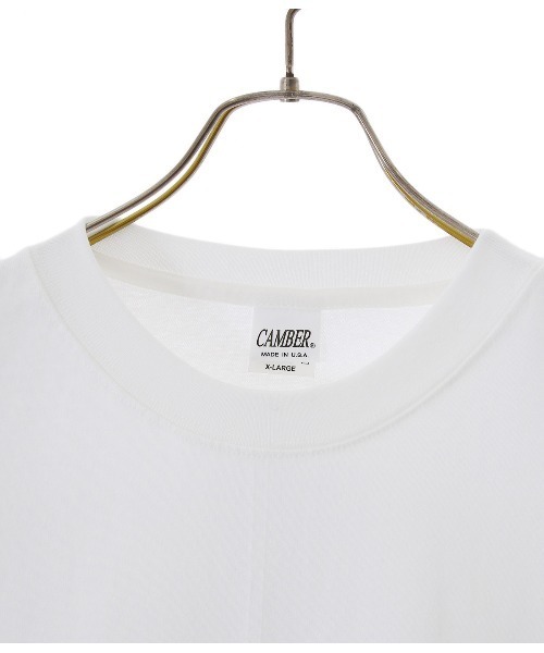 WP（ダブリューピー）の「WP / ダブリューピー：WP×CAMBER BIG TAG L/Tee：WP08-T144[WAX]（Tシャツ/カットソー・メンズ・ホワイト×ネイビー/ホワイト×ピンク・XL/L/XXL）」の6枚目の写真