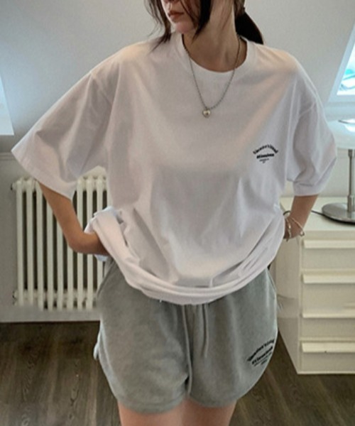 H.Warren(エイチウォーレン)の「バックハーフロゴプリントビッグT(Tシャツ/カットソー・レディース・ホワイト/グリーン・FREE)」の6枚目の写真