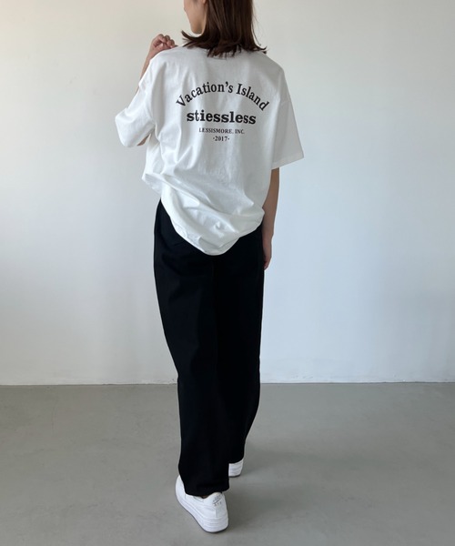 H.Warren(エイチウォーレン)の「バックハーフロゴプリントビッグT(Tシャツ/カットソー・レディース・ホワイト/グリーン・FREE)」の12枚目の写真