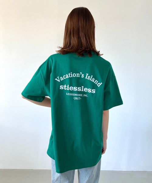 H.Warren(エイチウォーレン)の「バックハーフロゴプリントビッグT(Tシャツ/カットソー・レディース・ホワイト/グリーン・FREE)」の14枚目の写真