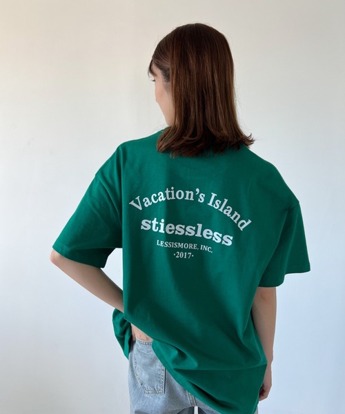 H.Warren(エイチウォーレン)の「バックハーフロゴプリントビッグT(Tシャツ/カットソー・レディース・ホワイト/グリーン・FREE)」の13枚目の写真