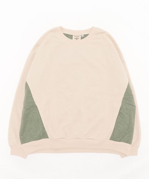 チチカカ(チチカカ)の「スウェットxカットキルトプルオーバー(Tシャツ/カットソー・レディース・ブラック/ベージュ・FREE)」の4枚目の写真