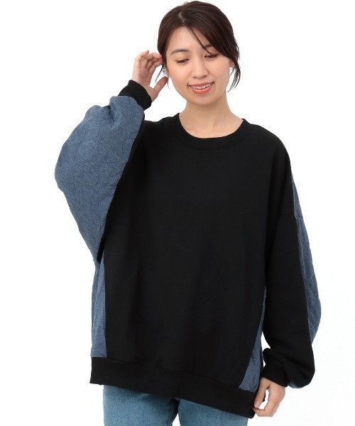 チチカカ(チチカカ)の「スウェットxカットキルトプルオーバー(Tシャツ/カットソー・レディース・ブラック/ベージュ・FREE)」の18枚目の写真