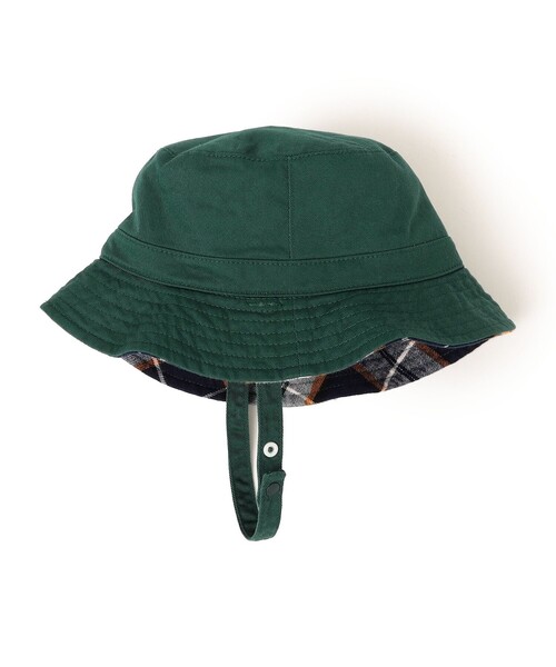 SHIPS（シップス）の「SHIPS KIDS:ベビー チェック リバーシブル ハット（ハット・キッズ・ダークグリーン/カーキ・SMALL/X-SMALL）」の5枚目の写真