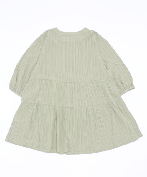 Lugnoncure（ルノンキュール）の「楊柳ティアードブラウス（シャツ/ブラウス・レディース・グリーン/チャコール/キナリ・ﾌﾘ-）」の4枚目の写真