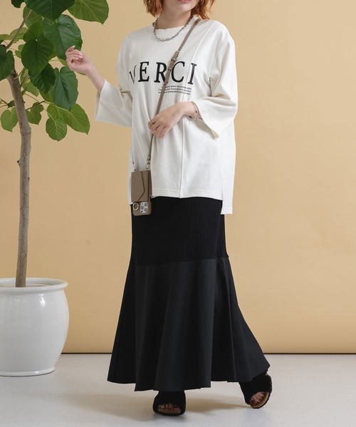 Paradise Picnic（パラダイスピクニック）の「Lallia Mu ピーチスキンオーバーロゴT（Tシャツ/カットソー・レディース・ホワイト/カーキ・FREE）」の17枚目の写真