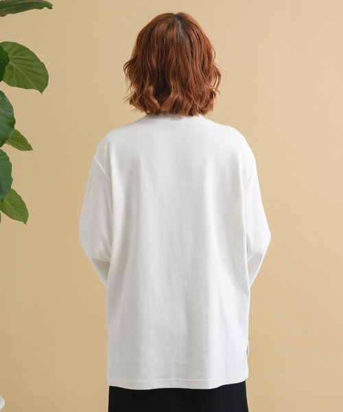 Paradise Picnic（パラダイスピクニック）の「Lallia Mu ピーチスキンオーバーロゴT（Tシャツ/カットソー・レディース・ホワイト/カーキ・FREE）」の13枚目の写真