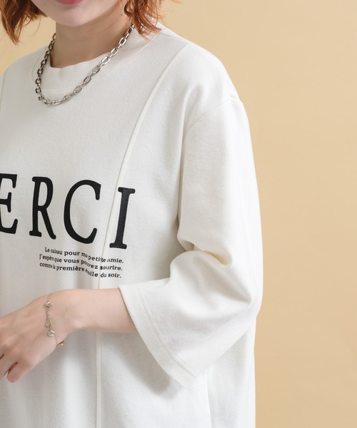 Paradise Picnic（パラダイスピクニック）の「Lallia Mu ピーチスキンオーバーロゴT（Tシャツ/カットソー・レディース・ホワイト/カーキ・FREE）」の11枚目の写真