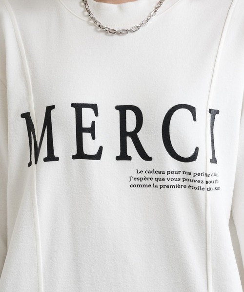 Paradise Picnic（パラダイスピクニック）の「Lallia Mu ピーチスキンオーバーロゴT（Tシャツ/カットソー・レディース・ホワイト/カーキ・FREE）」の5枚目の写真