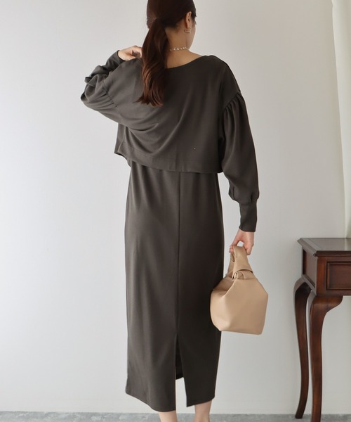 BLUEEAST(ブルーイースト)の「ポンチカーディガンセットキャミワンピース(ワンピース・レディース・ブラック/ブラウン/ベージュ/ブルー・MEDIUM)」の11枚目の写真