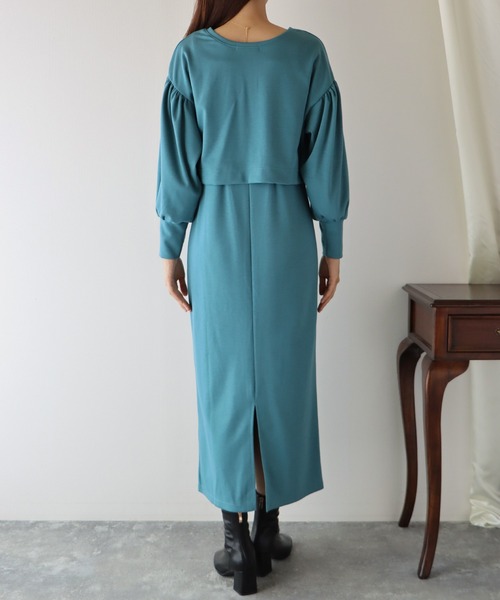 BLUEEAST(ブルーイースト)の「ポンチカーディガンセットキャミワンピース(ワンピース・レディース・ブラック/ブラウン/ベージュ/ブルー・MEDIUM)」の21枚目の写真