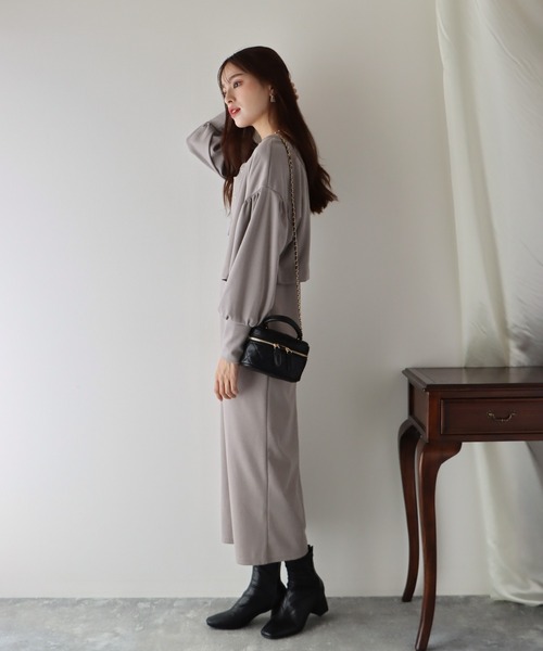 BLUEEAST(ブルーイースト)の「ポンチカーディガンセットキャミワンピース(ワンピース・レディース・ブラック/ブラウン/ベージュ/ブルー・MEDIUM)」の20枚目の写真