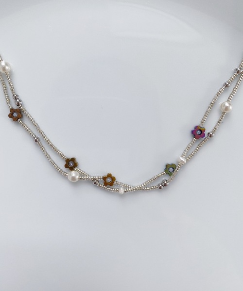 whim(ウィム)の「Helen-2連シルバーネックレス-(ネックレス・レディース・シルバー・FREE)」の2枚目の写真