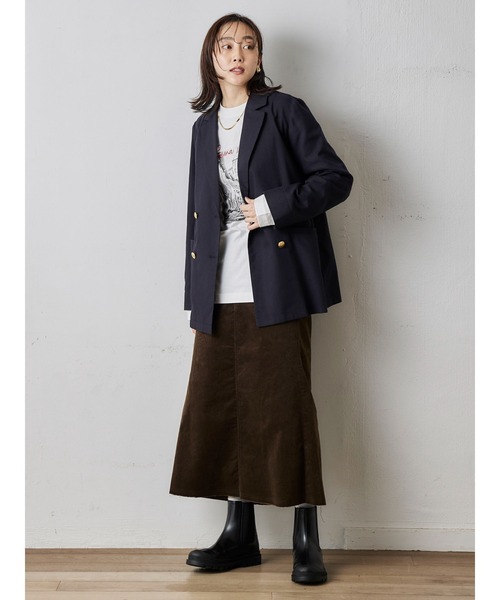 Green　Parks（グリーンパークス）の「テーラードジャケット（テーラードジャケット・レディース・チェック/ネイビー・FREE）」の5枚目の写真