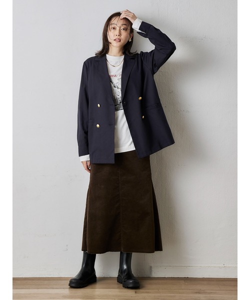 Green　Parks（グリーンパークス）の「テーラードジャケット（テーラードジャケット・レディース・チェック/ネイビー・FREE）」の6枚目の写真