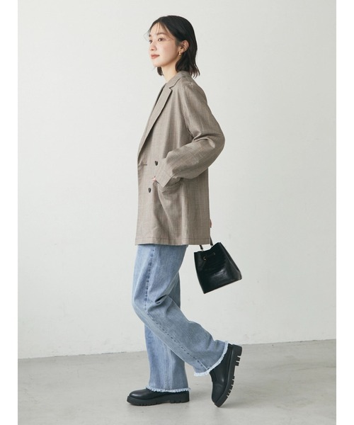 Green　Parks（グリーンパークス）の「テーラードジャケット（テーラードジャケット・レディース・チェック/ネイビー・FREE）」の22枚目の写真