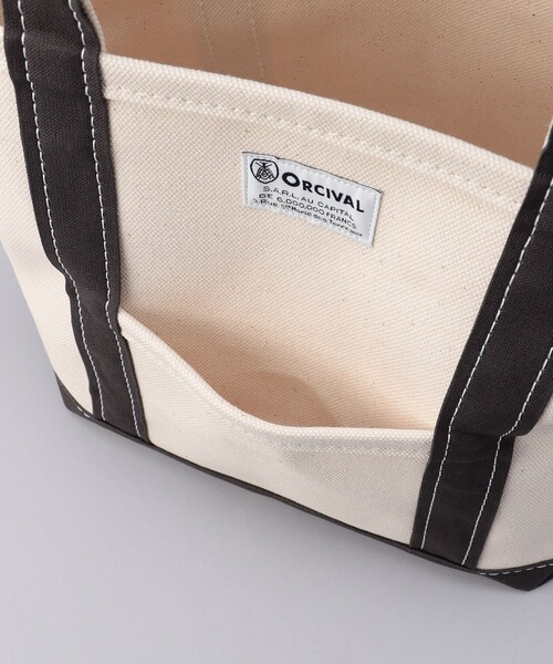 FREAK'S STORE（フリークスストア）の「【WEB限定】ORCIVAL/オーシバル　キャンバストートS（トートバッグ・レディース・チャコールグレー/ブラック/ベージュ/ブラウン/グレー/オフホワイト/イエロー・ONE SIZE）」の13枚目の写真