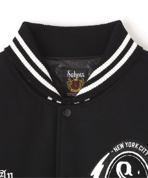 schott（ショット）の「Schott(ショット) MELTON STADIUM JACKET