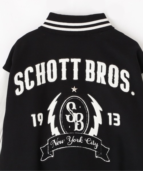 schott（ショット）の「Schott(ショット) MELTON STADIUM JACKET