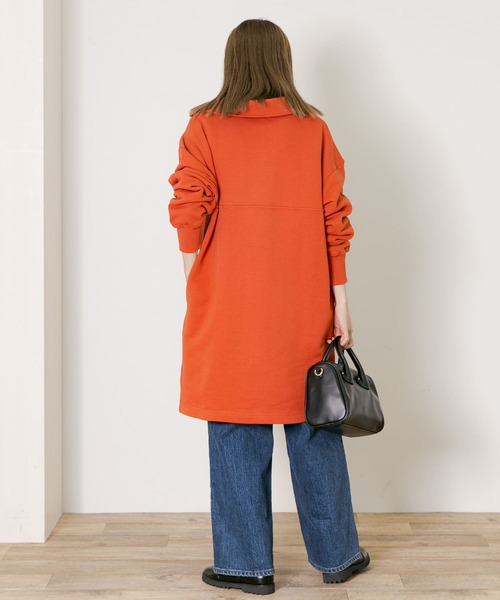 URBAN RESEARCH Sonny Label（アーバンリサーチサニーレーベル）の「ハーフジップスウェットチュニック（チュニック・レディース・ブラック/グレー/オレンジ・FREE）」の4枚目の写真