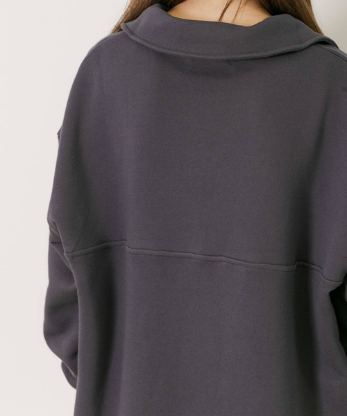 URBAN RESEARCH Sonny Label（アーバンリサーチサニーレーベル）の「ハーフジップスウェットチュニック（チュニック・レディース・ブラック/グレー/オレンジ・FREE）」の5枚目の写真