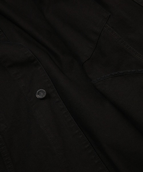 RAF SIMONS（ラフシモンズ）の「Denim jacket with leather patch（その他アウター・メンズ・ブラック・S/M/L）」の3枚目の写真