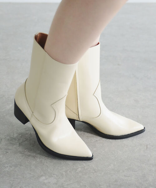 Ray BEAMS(レイビームス)の「RBS / ウエスタン ブーツ(ブーツ・レディース・ブラック/ベージュ・36/37/38/39)」の7枚目の写真