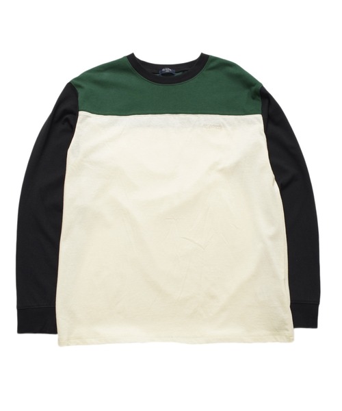 GLAZOS（グラソス）の「切り替えロングTシャツ（Tシャツ/カットソー・キッズ・ブラック/ネイビー/ベージュ・160cm/140cm/170cm/150cm）」の4枚目の写真