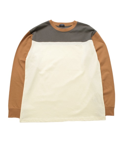 GLAZOS（グラソス）の「切り替えロングTシャツ（Tシャツ/カットソー・キッズ・ブラック/ネイビー/ベージュ・160cm/140cm/170cm/150cm）」の5枚目の写真