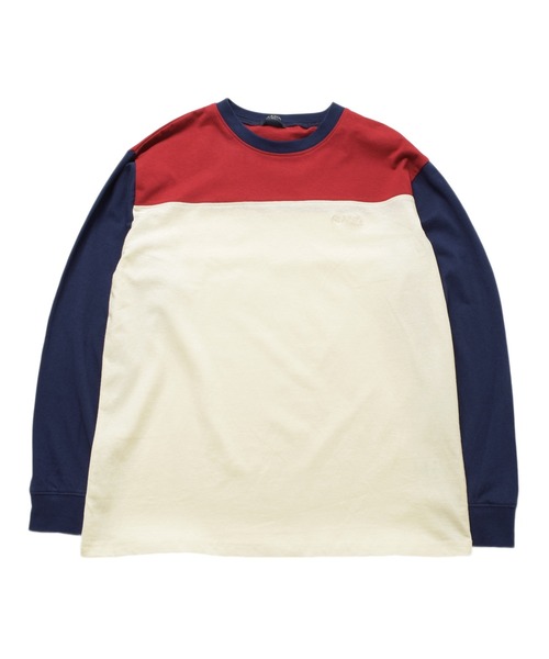 GLAZOS（グラソス）の「切り替えロングTシャツ（Tシャツ/カットソー・キッズ・ブラック/ネイビー/ベージュ・160cm/140cm/170cm/150cm）」の6枚目の写真