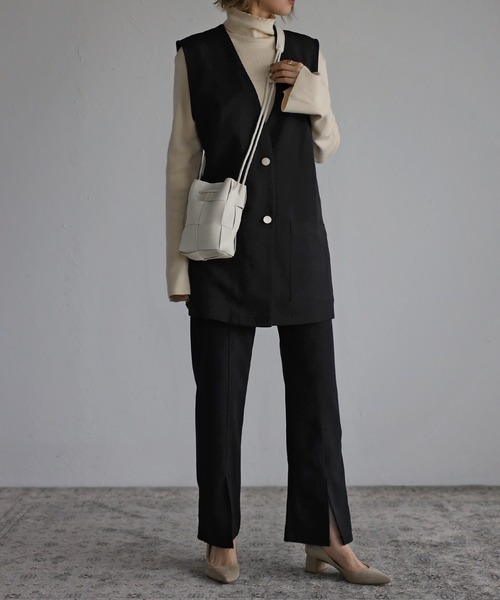 Bonjour Sagan（ボンジュールサガン）の「【2022 新作】カセットショルダーミニバッグ（ショルダーバッグ・レディース・ホワイト/ブラック/ベージュ・FREE）」の5枚目の写真