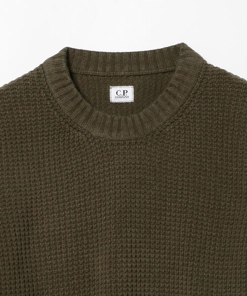 C.P. COMPANY(シーピーカンパニー)の「C.P. Company / Chenille Cotton Jumper(ニット/セーター・メンズ・グリーン・LARGE/X-LARGE/XX-LARGE)」の3枚目の写真