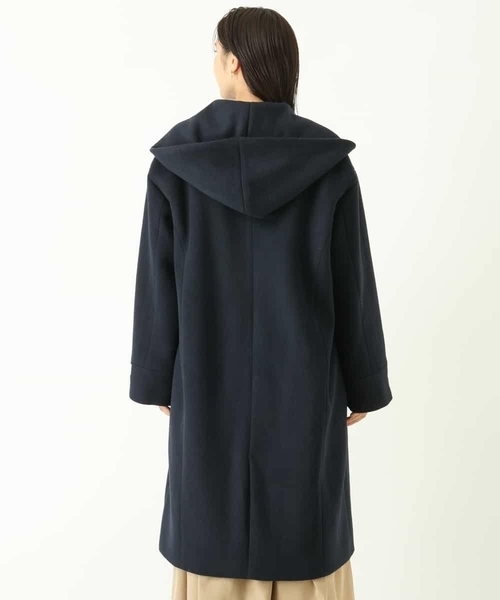 a.v.v（アーヴェヴェ）の「フーデッドロングダブルコート（ピーコート・レディース・アイボリー/ネイビー・38/34/40/36/42）」の14枚目の写真